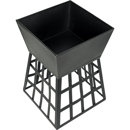 Black Fire Pit Square Log Patio Garden Heater Outdoor Table Top BBQ Camping Home & Garden Kings Warehouse 