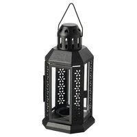 Black Metal Miners Lantern Summer Wedding Home Party Room Balconey Deck Decoration 21cm Tealight Candle Home & Garden Kings Warehouse 