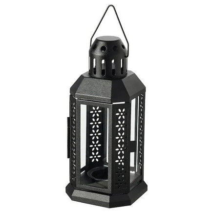 Black Metal Miners Lantern Summer Wedding Home Party Room Balconey Deck Decoration 21cm Tealight Candle Home & Garden Kings Warehouse 