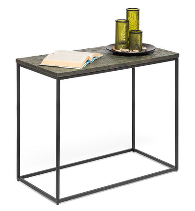 Black Sofa Side Table with Textured Wood Top Furniture Kings Warehouse 