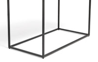 Black Sofa Side Table with Textured Wood Top Furniture Kings Warehouse 