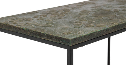 Black Sofa Side Table with Textured Wood Top Furniture Kings Warehouse 