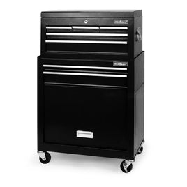 Black Tool Box 7 Drawer Chest Cabinet Trolley Toolbox Garage Storage Lockable Brake Health & Beauty Kings Warehouse 