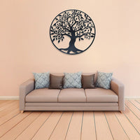 Black Tree of Life Wall Art Hanging Metal Iron Sculpture Garden 99cm Home & Garden Kings Warehouse 