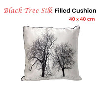 Black Tree Silk Filled Cushion 40 x 40 cm Home & Garden Kings Warehouse 