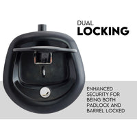 Black Whale Tail T Handle Lock Latch/Compression Lock Trailer Ute Toolbox Tools Kings Warehouse 