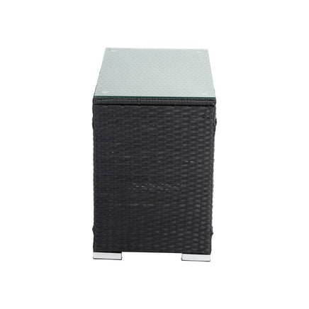 Black Wicker End Table Furniture Kings Warehouse 