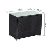 Black Wicker End Table Furniture Kings Warehouse 