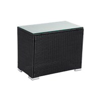 Black Wicker End Table Furniture Kings Warehouse 