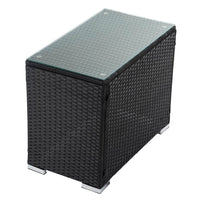 Black Wicker End Table Furniture Kings Warehouse 