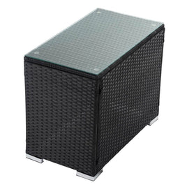 Black Wicker End Table Furniture Kings Warehouse 