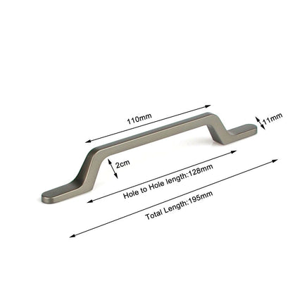 Black Zinc Kitchen Cabinet Handles Drawer Bar Handle Pull 128mm Kings Warehouse 