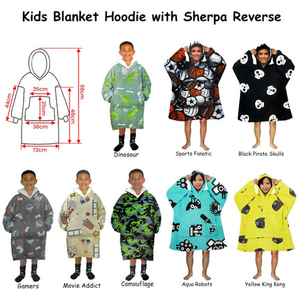 Blanket Hoodie with Sherpa Reverse Yellow King Kong Home & Garden Kings Warehouse 