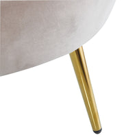 Bloomer Velvet Fabric Accent Sofa Love Chair - Beige Kings Warehouse 