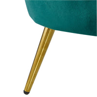 Bloomer Velvet Fabric Accent Sofa Love Chair - Green Kings Warehouse 