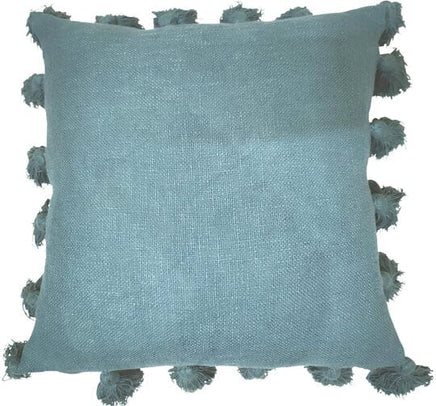 Blue cushion with tassels 45x45 cm Kings Warehouse 
