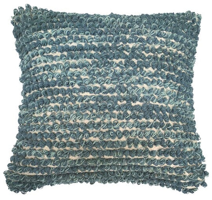 Blue lined tufted cushion cover 45x45 cm Kings Warehouse 