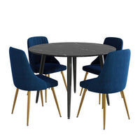 Blue Velvet Bistro Dining Set Furniture Kings Warehouse 