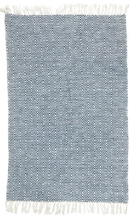 Blue/white kilim rug 90x150 cm Kings Warehouse 
