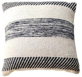 Blue/white striped woven cushion cover 45x45 cm Kings Warehouse 