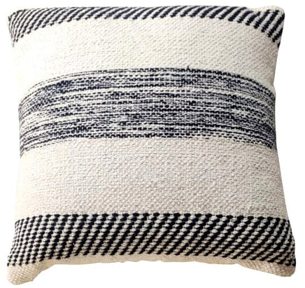 Blue/white striped woven cushion cover 45x45 cm Kings Warehouse 