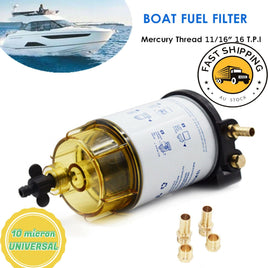 Boat Fuel Filter Fuel Water Separator Mercury/Yamaha -MARINE/OUTBOARD 10 Micron Home & Garden Kings Warehouse 