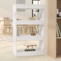 Book Cabinet/Room Divider High Gloss White 60x30x103 cm Engineered Wood