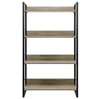 Bookshelf 4 Tiers - NOE Black and Oak Furniture Kings Warehouse 