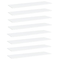 Bookshelf Boards 8 pcs White 100x30x1.5 cm Engineered Wood