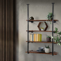 Bookshelf DIY Pipe Shelf 4 Tiers - INGE Home & Garden Kings Warehouse 