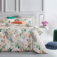 Botanical Celine Microfibre Quilt Cover Set-king size Kings Warehouse 