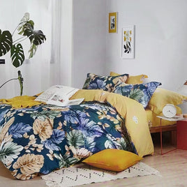 Botanical House 100% Cotton Reversible Quilt Cover Set King Home & Garden Kings Warehouse