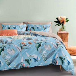 Botanical Sarah Microfibre Quilt Cover Set-queen size Kings Warehouse