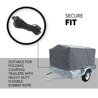 Box Cage Trailer Cover Canvas Tarp for 7x4 ft 600mm High Cage Outdoor Recreation Kings Warehouse 
