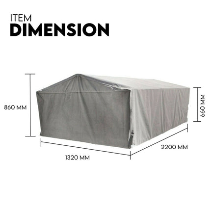 Box Cage Trailer Cover Canvas Tarp for 7x4 ft 600mm High Cage Outdoor Recreation Kings Warehouse 