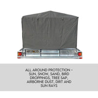 Box Cage Trailer Cover Canvas Tarp for 7x4 ft 600mm High Cage Outdoor Recreation Kings Warehouse 