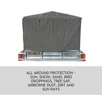 Box Cage Trailer Cover Canvas Tarp for 7x4 ft 900mm High Cage Kings Warehouse 