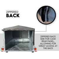 Box Cage Trailer Cover Canvas Tarp for 7x4 ft 900mm High Cage Kings Warehouse 