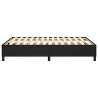 Box Spring Bed Frame Black 137x190 cm Double Faux Leather bedroom furniture Kings Warehouse 