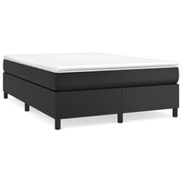 Box Spring Bed with Mattress Black 152x203 cm Queen Faux Leather bedroom furniture Kings Warehouse 