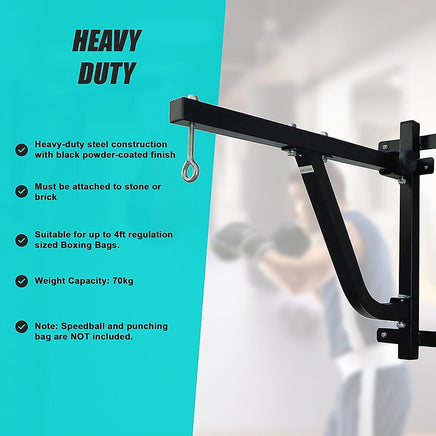 Boxing Punching Bag Wall Pivot Rack – Swivel Mount for Home Gym Sports & Fitness Kings Warehouse 