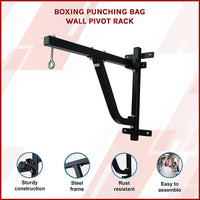 Boxing Punching Bag Wall Pivot Rack – Swivel Mount for Home Gym Sports & Fitness Kings Warehouse 