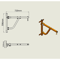 Boxing Punching Bag Wall Pivot Rack – Swivel Mount for Home Gym Sports & Fitness Kings Warehouse 