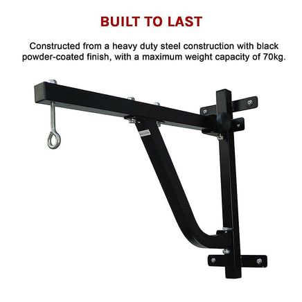 Boxing Punching Bag Wall Pivot Rack – Swivel Mount for Home Gym Sports & Fitness Kings Warehouse 
