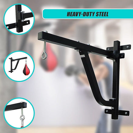 Boxing Punching Bag Wall Pivot Rack – Swivel Mount for Home Gym Sports & Fitness Kings Warehouse 