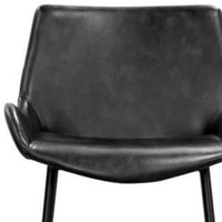 Brando Set of 2 PU Leather Upholstered Bar Chair Metal Leg Stool Vintage Grey bar stools Kings Warehouse 