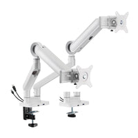 BRATECK LDT75-C024UCS Designer Premium Dual Monitor Spring-Assisted Monitor Arm with USB-A/USB-C Ports Kings Warehouse 