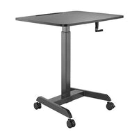 BRATECK Manual Height Adjustable Workstation with casters - Black Kings Warehouse 