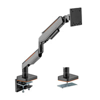 BRATECK Single Heavy-Duty Gaming Monitor Arm Fit Most 17'-49' Monitor Up to 20KG VESA 75x75,100x100 Kings Warehouse 