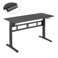 BRATECK Stylish Single-Motor Sit- Stand Desk (Black) 1400x600x7401200mm Kings Warehouse 